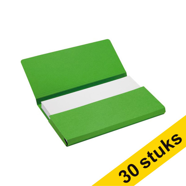 Aanbieding: 3x Jalema Secolor Pocket-file kartonnen dossiermappen groen A4 (10 stuks) 234800 - 1