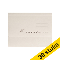 Aanbieding: 3x Jalema Secolor Tree Free pocketmappen grijs folio (10 stuks)