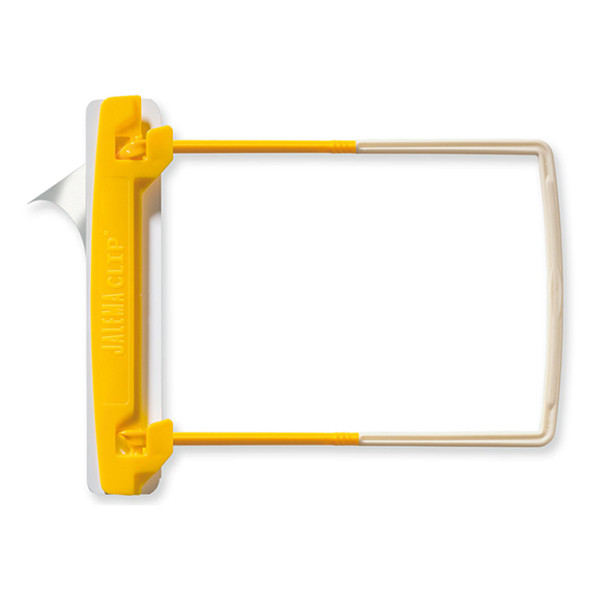 Jalema archiefbinder clip met zelfklevende strip geel/wit (100 stuks) 5715500 234646 - 1