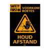 Jalema zelfklevende waarschuwingssticker houd afstand voorkom boetes (2 stuks)