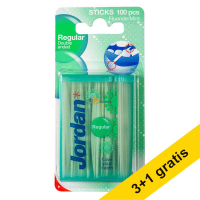 Aanbieding: 4x Jordan Dental Sticks Regular tandenstokers (100 stuks) SJO00153
