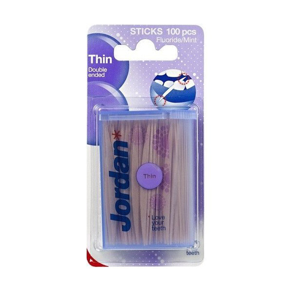 Jordan Dental Sticks tandenstokers dun (100 stuks) SJO00105 - 1