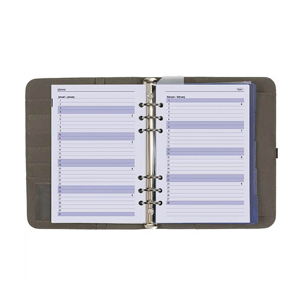 Kalpa A5 organizer met weekagenda met uurindeling nerf grijs (1 week per 2 pagina's) 2-talig 406160 - 5