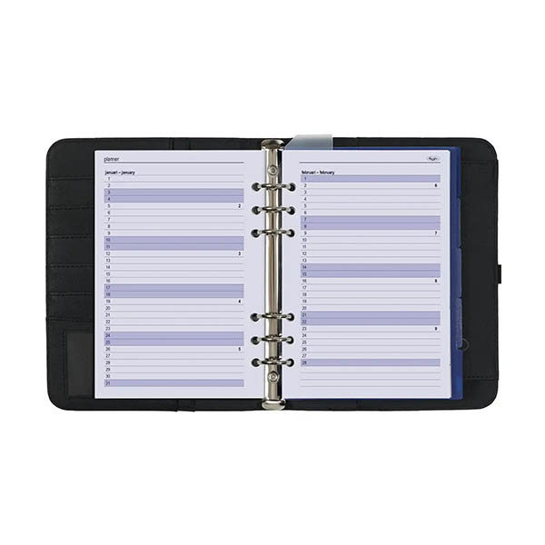 Kalpa A5 organizer met weekagenda met uurindeling nerf zwart (1 week per 2 pagina's) 2-talig 406190 - 5