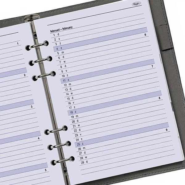 Kalpa A5 weekagenda met uurindeling 2026 navulling (1 week per 2 pagina) 2-talig 262559 - 5