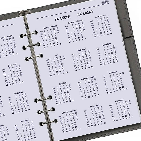 Kalpa A5 weekagenda met uurindeling 2026 navulling (1 week per 2 pagina) 2-talig 262559 - 6