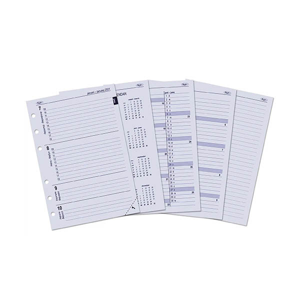 Kalpa A5 weekagenda met uurindeling 2027 navulling (1 week per 2 pagina's) 2-talig 263559 - 1