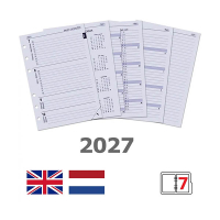 Kalpa A5 weekagenda met uurindeling 2027 navulling (1 week per 2 pagina's) 2-talig 263559