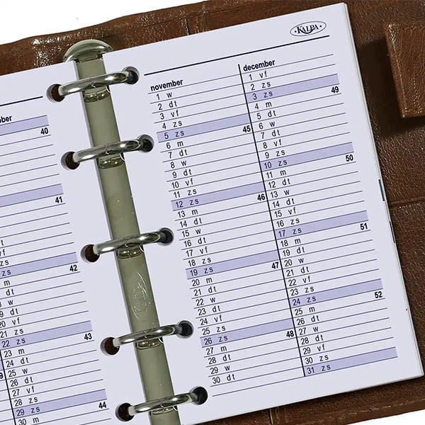 Kalpa Mini weekagenda met uurindeling 2026 navulling (1 week per 2 pagina) 2-talig 262569 - 4