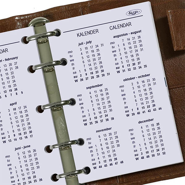 Kalpa Mini weekagenda met uurindeling 2027 navulling (1 week per 2 pagina's) 2-talig 263569 - 3