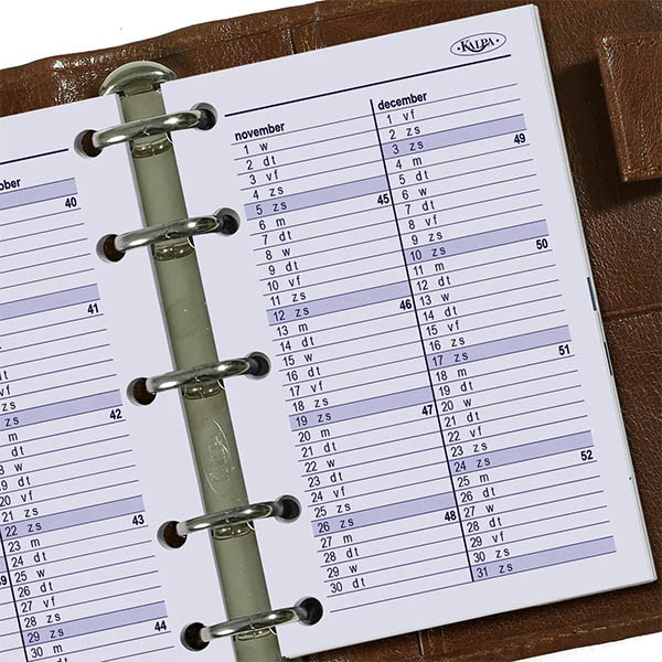 Kalpa Mini weekagenda met uurindeling 2027 navulling (1 week per 2 pagina's) 2-talig 263569 - 4