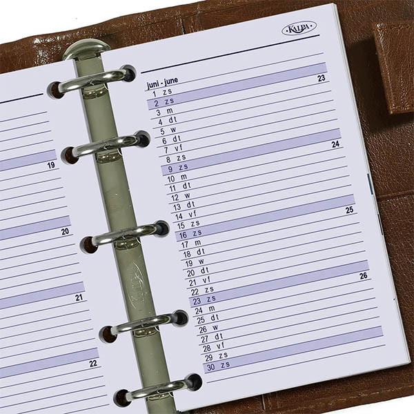 Kalpa Mini weekagenda met uurindeling 2027 navulling (1 week per 2 pagina's) 2-talig 263569 - 5