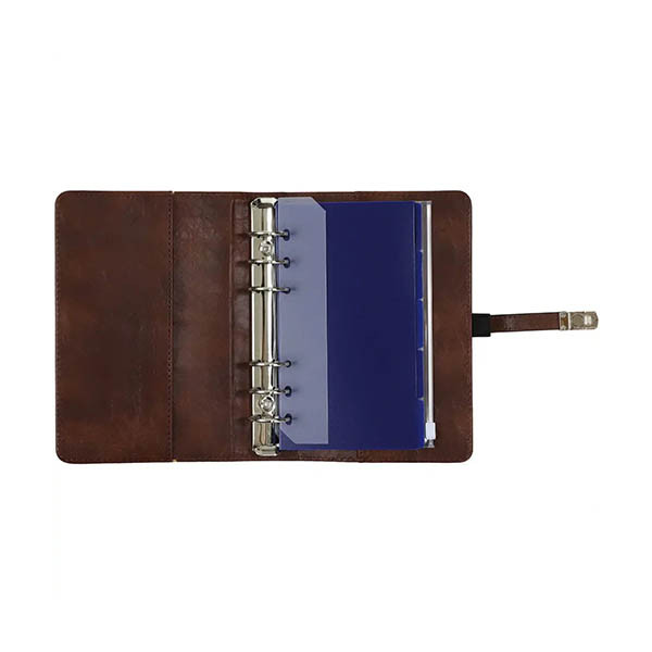 Kalpa Personal organizer met weekagenda met uurindeling kastanjebruin (1 week per 2 pagina's) 2-talig 406165 - 4