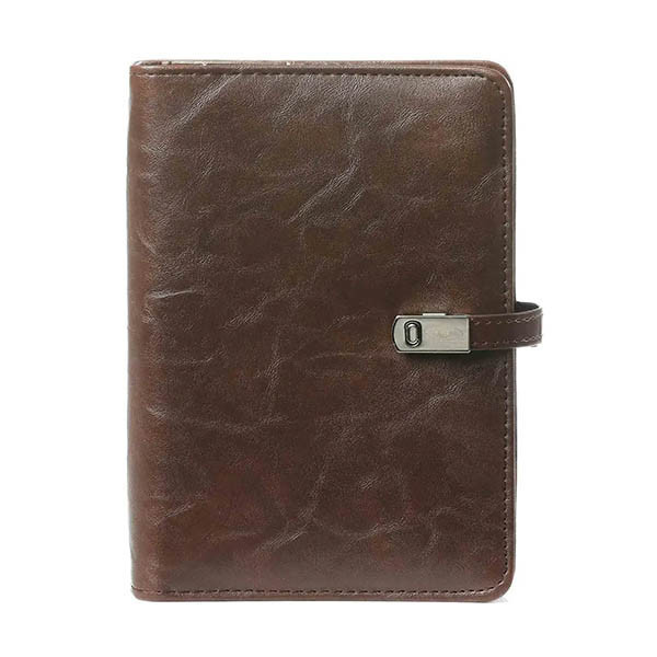 Kalpa Personal organizer met weekagenda met uurindeling omberbruin (1 week per 2 pagina's) 2-talig 262573 - 4