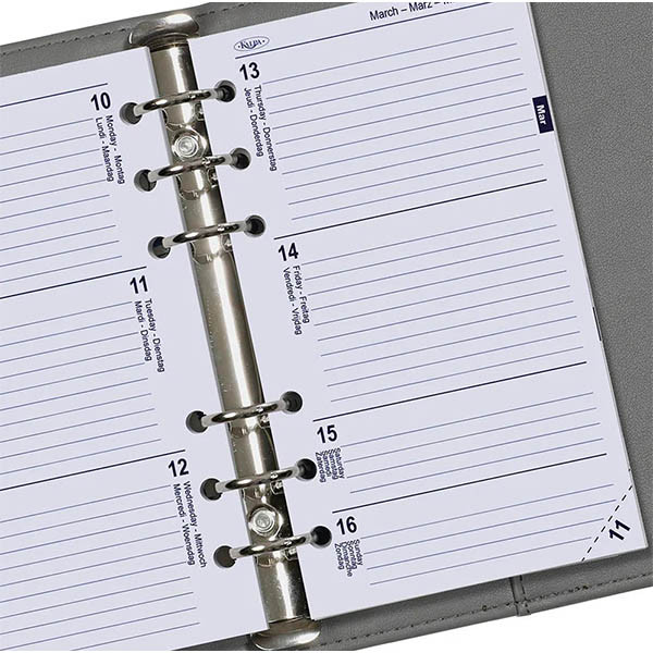 Kalpa Personal weekagenda met uurindeling 2027 navulling (1 week per 2 pagina's) 4-talig 262597 - 3