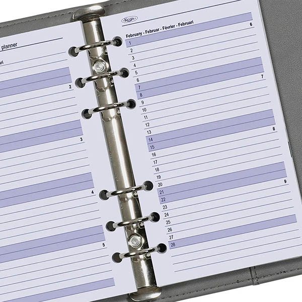 Kalpa Personal weekagenda met uurindeling 2027 navulling (1 week per 2 pagina's) 4-talig 262597 - 4