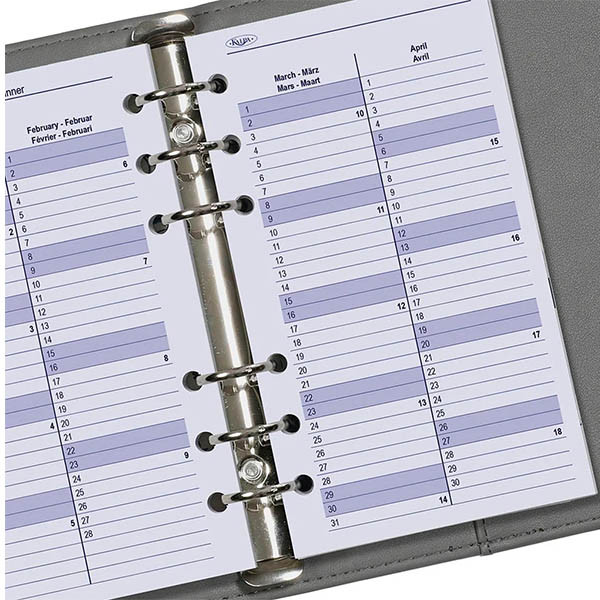 Kalpa Personal weekagenda met uurindeling 2027 navulling (1 week per 2 pagina's) 4-talig 262597 - 5