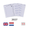 Kalpa Pocket dagagenda met uurindeling 2027 navulling (1 dag per pagina) 2-talig 263566 - 1