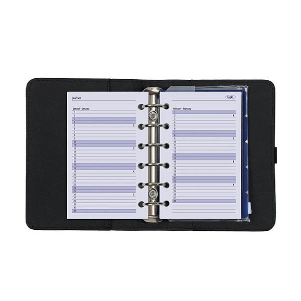 Kalpa Pocket organizer met weekagenda nerf zwart (1 week per 2 pagina's) 2-talig 406196 - 5
