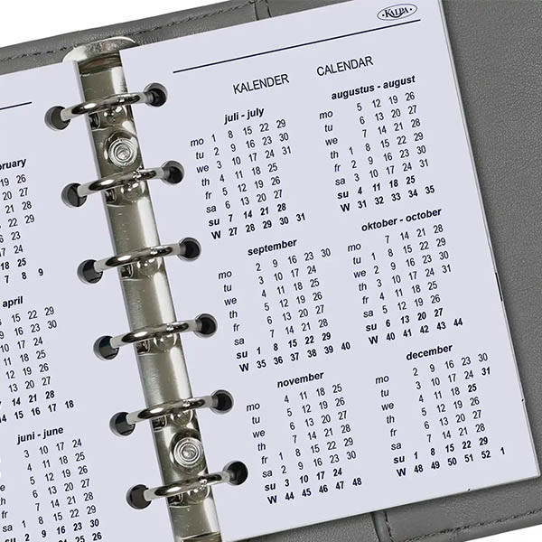 Kalpa Pocket weekagenda met uurindeling 2026 navulling (1 week per 2 pagina) 2-talig 262567 - 6