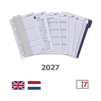 Kalpa Pocket weekagenda met uurindeling 2027 jaardoos navulling (1 week per 2 pagina's) 2-talig 263568