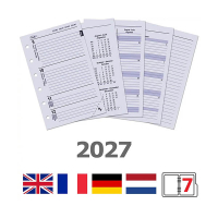 Kalpa Pocket weekagenda met uurindeling 2027 navulling (1 week per 2 pagina's) 4-talig 262598