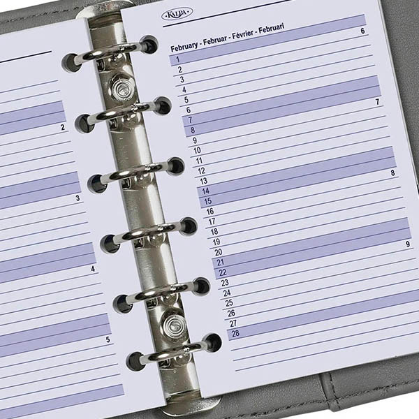 Kalpa Pocket weekagenda met uurindeling 2027 navulling (1 week per 2 pagina's) 4-talig 262598 - 5