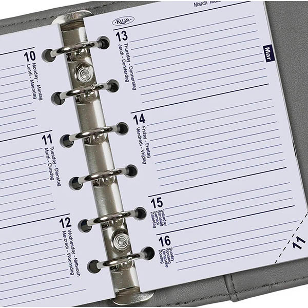 Kalpa Pocket weekagenda met uurindeling 2027 navulling (1 week per 2 pagina's) 4-talig 262598 - 6