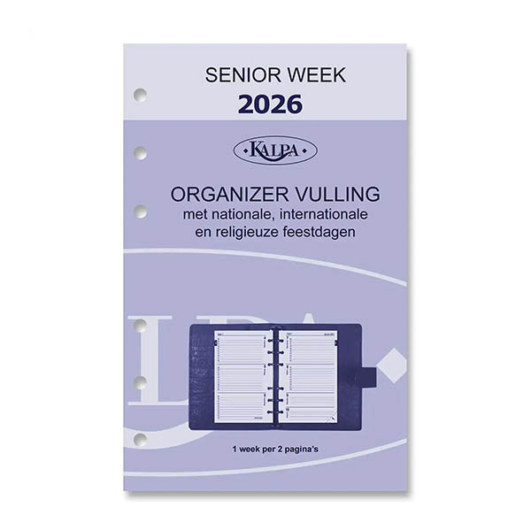 Kalpa Senior weekagenda met uurindeling 2026 navulling (1 week per 2 pagina) NL 262565 - 2