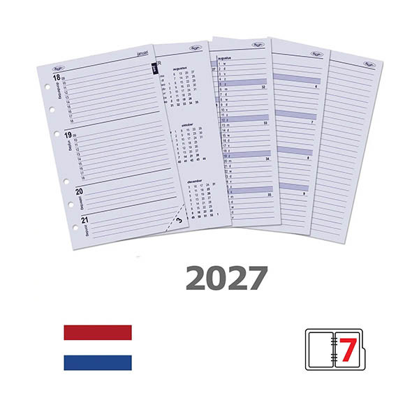 Kalpa Senior weekagenda met uurindeling 2027 navulling (1 week per 2 pagina's) NL 263565 - 1