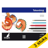 Aanbieding: 3x Kangaro schetsboek 24 x 32 cm 110 g/m² (24 vellen)