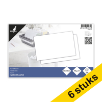 Aanbieding: 6x Kangaro systeemkaart blanco wit 200 x 125 mm (100 stuks)