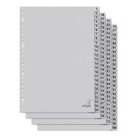 Kangaro ECO kartonnen tabbladen A4 met 100 tabs (23-gaats) K4100CM 056791