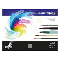 Kangaro aquarelpapier 300 g/m² 24 x 32 cm roomwit (16 vellen) K-5302 206997