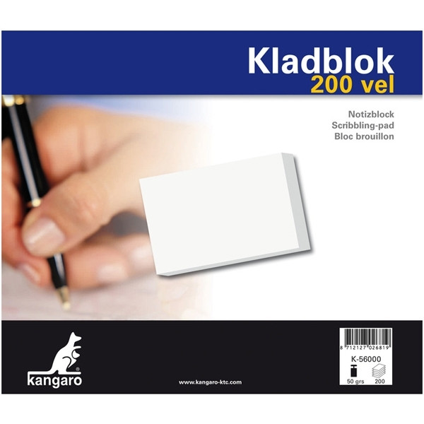 Kangaro kladblok 198 x 230 mm 200 vellen blanco 205342 - 1