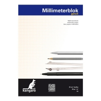 Kangaro millimeterpapier A4 25 vellen (80 g/m2) K-5594 205495