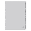 Kangaro plastic tabbladen A4 grijs met 12 tabs maanden (23-gaats)