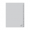 Kangaro plastic tabbladen A4 grijs met 15 tabs (4-gaats)