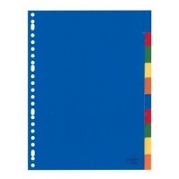 Kangaro plastic tabbladen A4 met 10 tabs (23-gaats) A410FM 206760