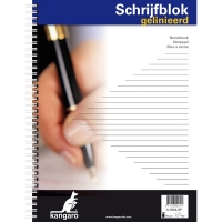Kangaro spiraalschrift A4 gelijnd 60 g/m² 100 vellen K-5504-SP 205334