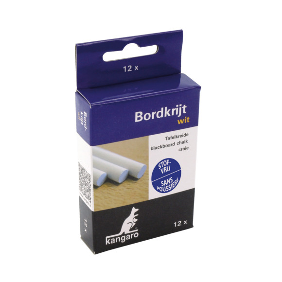 Kangaro stofvrij bordkrijt wit 12 stuks 205467 - 1