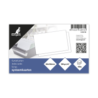 Kangaro systeemkaart blanco wit 130 x 80 mm (100 stuks) K-6101-WI 056777