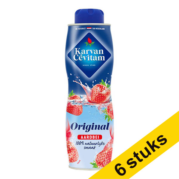 Aanbieding: 6x Karvan Cévitam limonadesiroop aardbei (600 ml) 423685 - 1