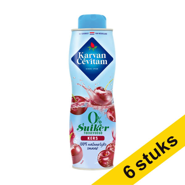 Aanbieding: 6x Karvan Cévitam limonadesiroop kers 0% (600 ml) 137290 - 1