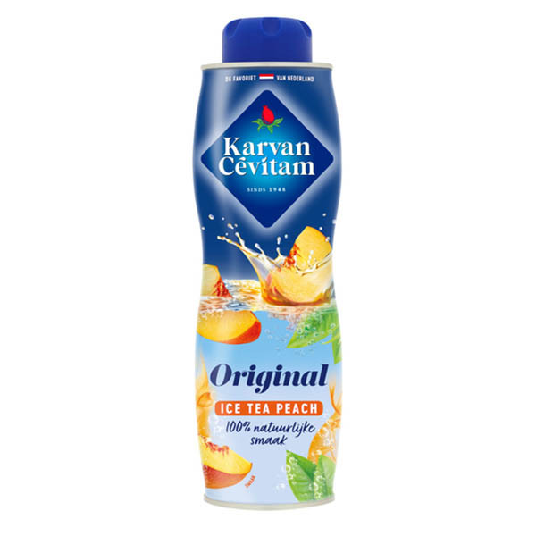 Karvan Cévitam limonadesiroop ice tea perzik (600 ml) 137283 - 1