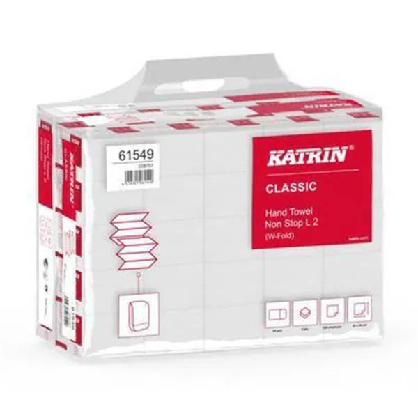 Katrin 61549 W-vouw handdoeken 2-laags 25 pakken 61549 068817 - 1