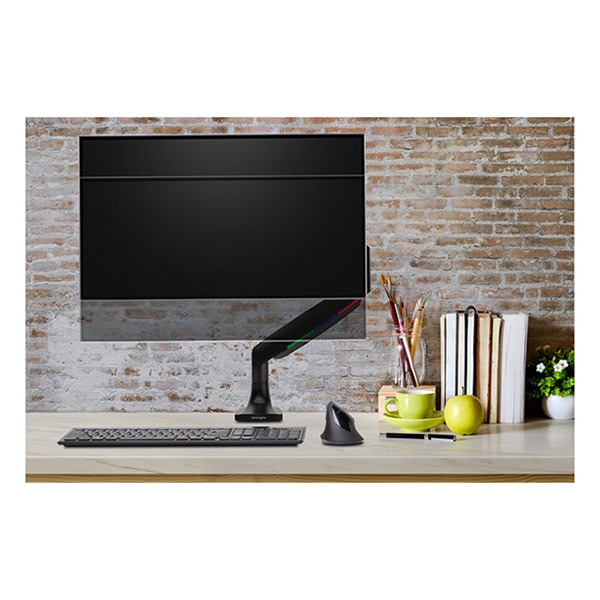 Kensington Smartfit one-touch gasgeveerde monitorarm voor 1 monitor zwart (met klem en bladdoorvoer) K59600WW 230157 - 4