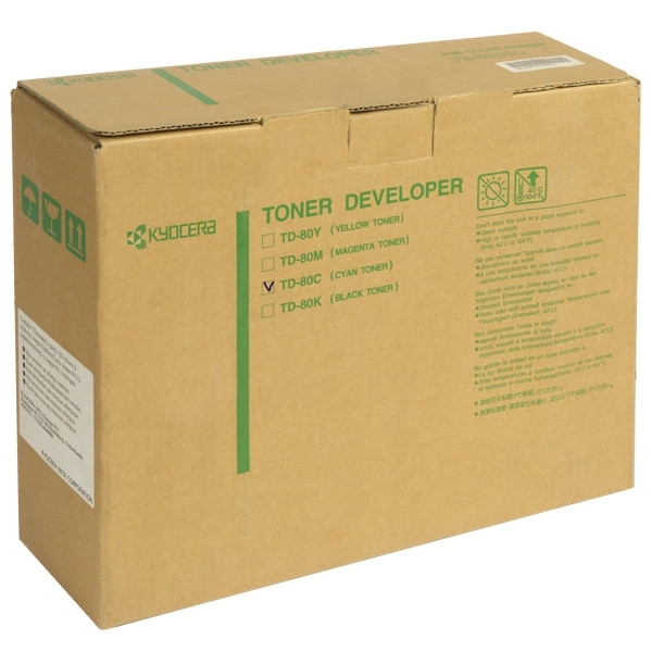 Kyocera TD-80C toner/developer cyaan (origineel) 370PE5KL 079144 - 1