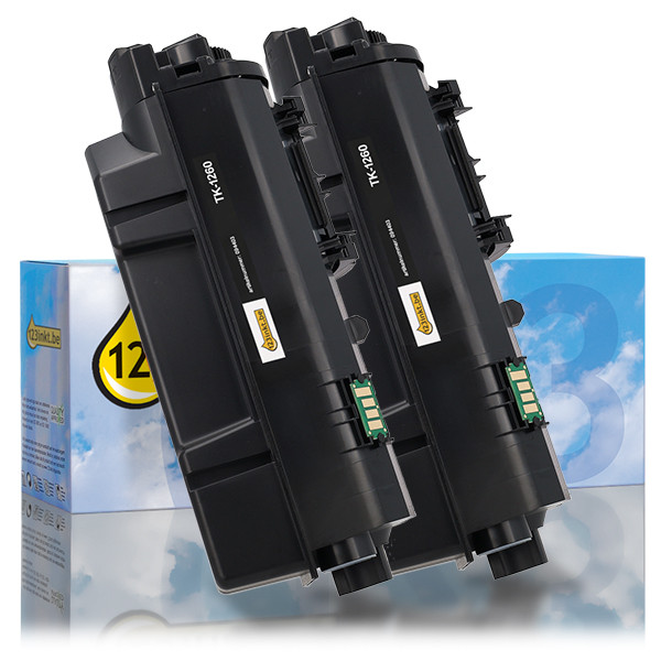 Kyocera TK-1260 toner zwart dubbelpak (123inkt huismerk) 095089 - 1