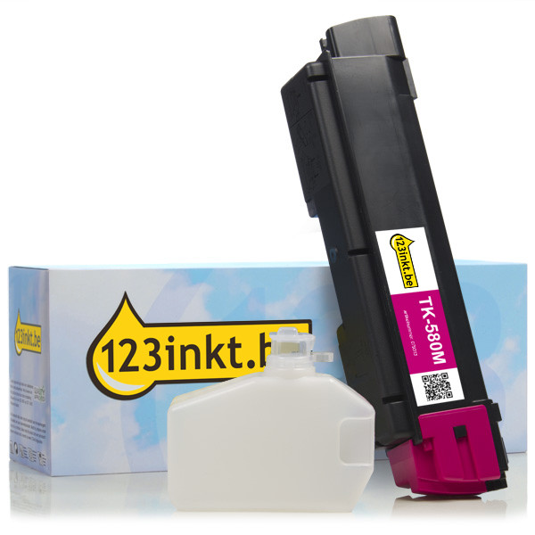 Kyocera TK-580M toner magenta (123inkt huismerk) 1T02KTBNL0C 079333 - 1